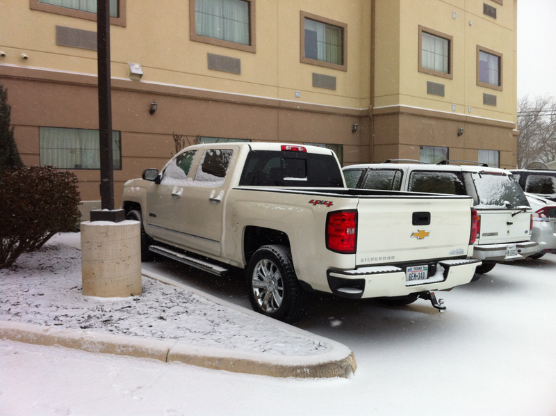 Illustration for article titled I Towed A Dodge Dart In Texas Snow With A Silverado 1500 And Didn't Die
